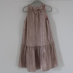 Janie and Jack Shimmering Pink Bow Dress